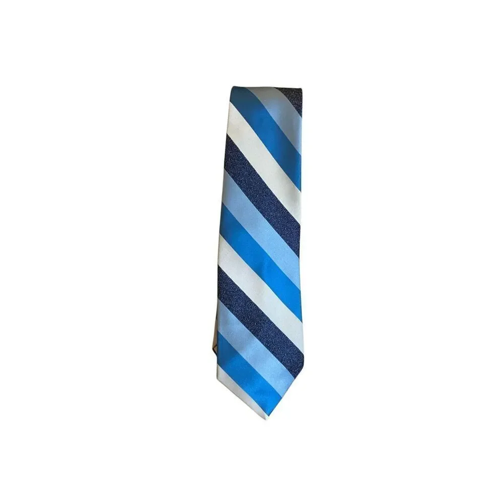 De mont Verdi by Paul Knonfeld men’s vintage 70s/80s, blue and white striped tie